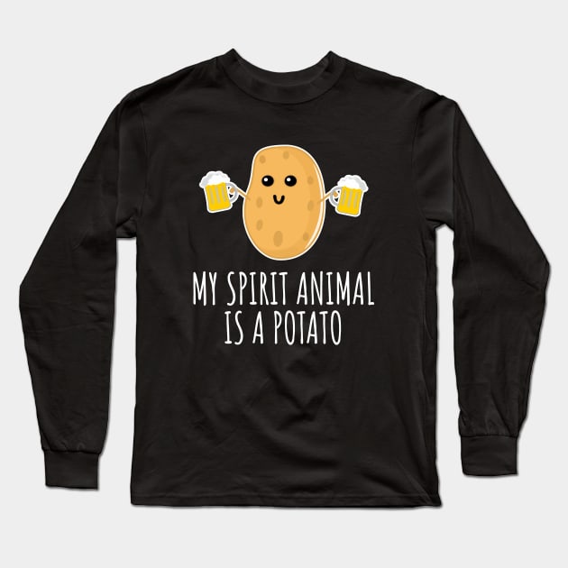 My Spirit Animal Is A Potato Long Sleeve T-Shirt by LunaMay